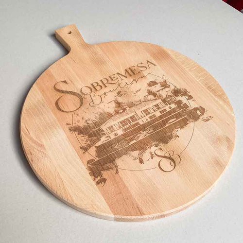 Voorbeeld van een gegraveerde plank