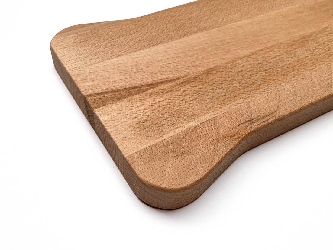 Borrelplank Fles - Met naam of logo gravering - 47,5 cm x 15 cm - houtensnijplankenmetlogo.nl