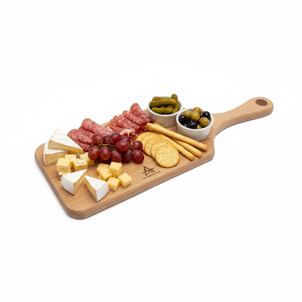 Snijplank - Borrelplank Moraira - Met tekst of logo gravering - 49,5 cm x 18 cm