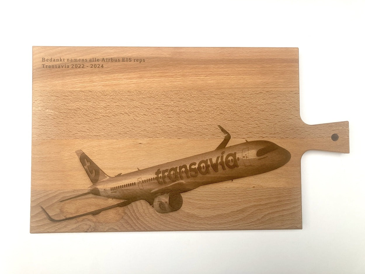 Snijplank - Borrelplank Traditional Large - Met tekst of logo gravering - 41,5 cm x 24 cm - houtensnijplankenmetlogo.nl