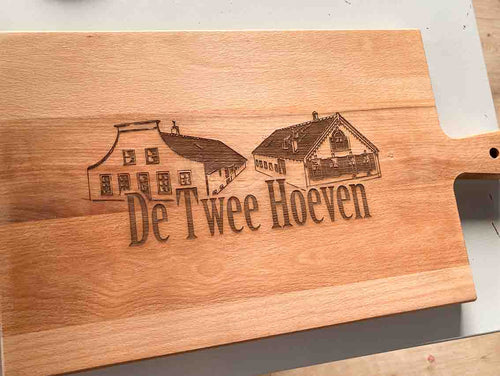 Voorbeeld van een gegraveerde plank