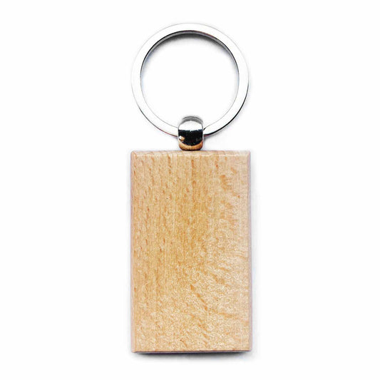 Houten Sleutelhanger met Logo of Tekst